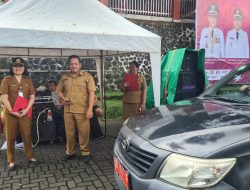 Bersama Kepala BKAD, Bupati Joune Ganda Periksa Seluruh Kendaraan Dinas Milik Pemkab Minut