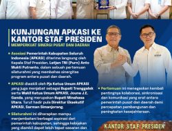 Perkuat Sinergitas, Bupati Joune Ganda bersama Pengurus APKASI Silaturahmi ke Kepala Staf Presiden