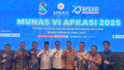 Ketua Umum ADKASI saat menghadiri Munas APKASI di Minahasa Utara pada akhir Mei 2025, lalu.