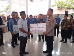 Kapolres AKBP Irwanto SIK, MH, Hadiri Penyerahan Bantuan Rumah Ibadah di Kotamobagu
